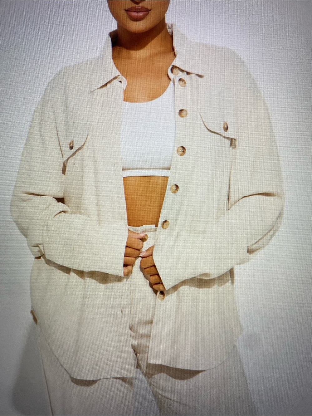 NWT Fashion Nova Reese Linen Pant Set